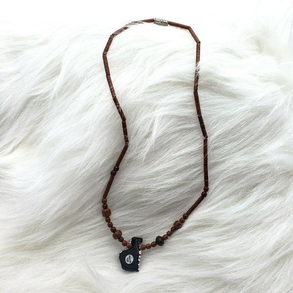 Tribal African Safari Zebra Pendant Necklace 19" - Picture 6 of 11